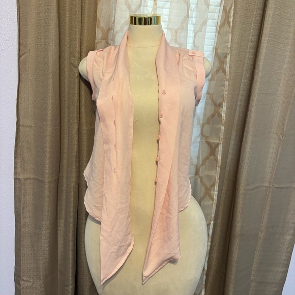 Candie's Tops - Sleeveless Pink Button-Up Vest,size XS
